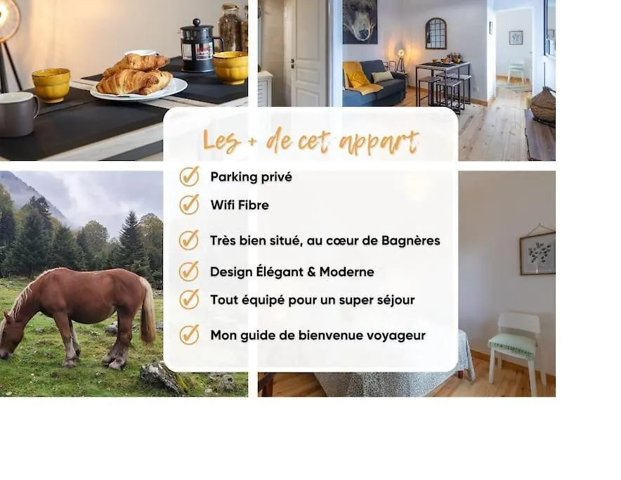 Refuge De L'Ours : T2 Equipe Avec Parking Et Wifi Apartment Bagneres-de-Bigorre 0*,